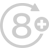 Icono de cabezales de apurado de 8 direcciones