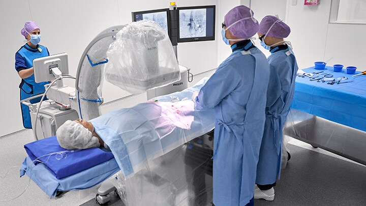 Un laboratorio basado en el consultorio de Philips para procedimientos intervencionistas mínimamente invasivos